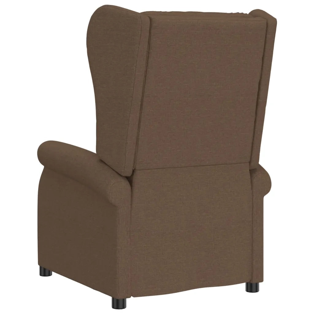 Poltrona ad Ala Reclinabile Elettrica Marrone in Tessuto 3098323
