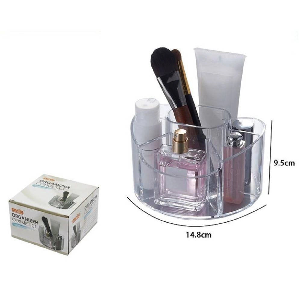 Trade Shop - Organizer Trasparente Crilex Per Creme Trucchi Cosmetici Profumi Make-up 59063 -