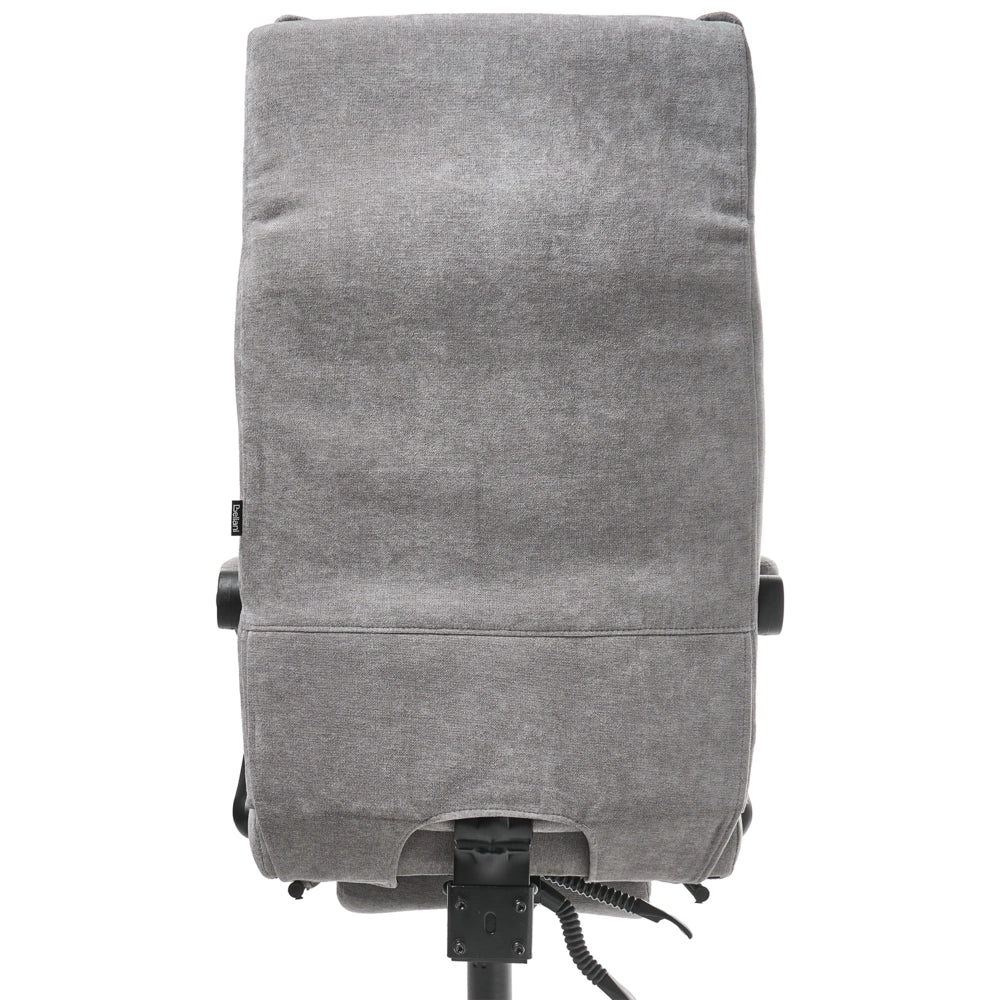 Sedia professionale per ufficio con rivestimento in ciniglia grigio Base girevole con poggiapiedi Schienale inclinabile