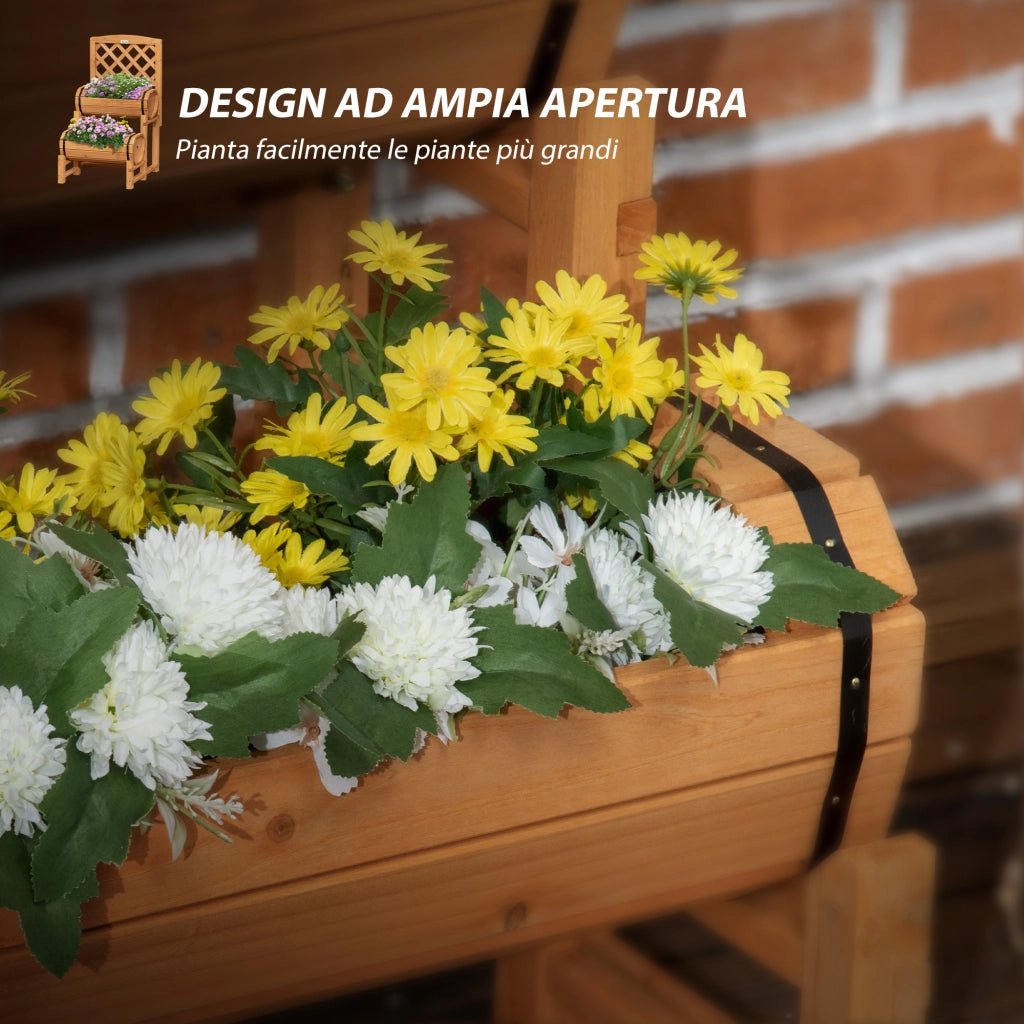 Fioriera da Esterno in Legno ¨C zephmum ¨C Abete 45x45x180 cm