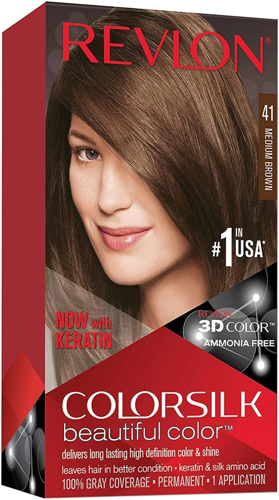 REVLON COLORAZIONE PERMANENTE COLORSILK N 41 MEDIUM BROWN