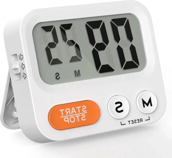 Timer digitale magnetico da cucina - visualizzazione timer - batteria con suono acuto - regolazione del volume - multifunzionale.