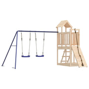 Altalene per parco giochi all'aperto scivolo altalene robuste giochi da giardino 357 x 248 x 214 cm legno di pino massiccio 02_0004905