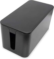 Cassetta di cavi con vani di ventilazione e fondo antiscivolo - dimensioni 407/134/154 mm (bianco/nero)