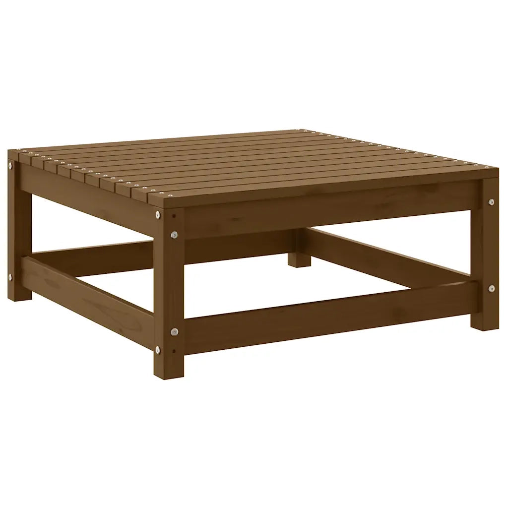 Poggiapiedi da Giardino e Cuscini 2 pz Marrone ambra Legno Pino CFW9568828