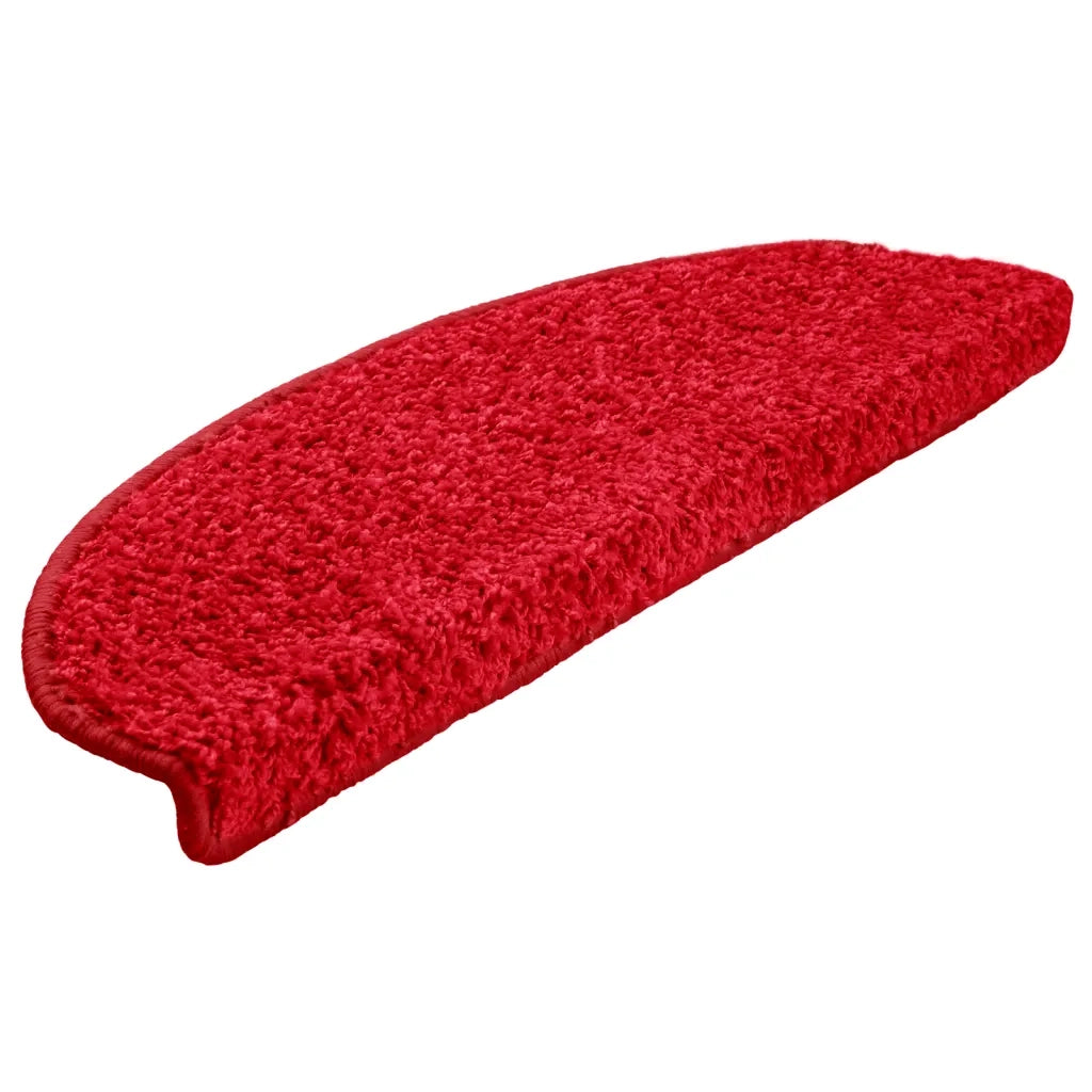Tappetini per scale 10 pz | Gradini per Scale 65x21x4 cm rossi semicircolari grandi