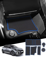 Materassini in gomma Antiscivolo compatibili con Peugeot 208 e-208/Peugeot 2008 e-2008 Restyling 2020-2024 2025, Tappetini per console centrale, Materassini per Deur naad per 208 e-208 Accessori