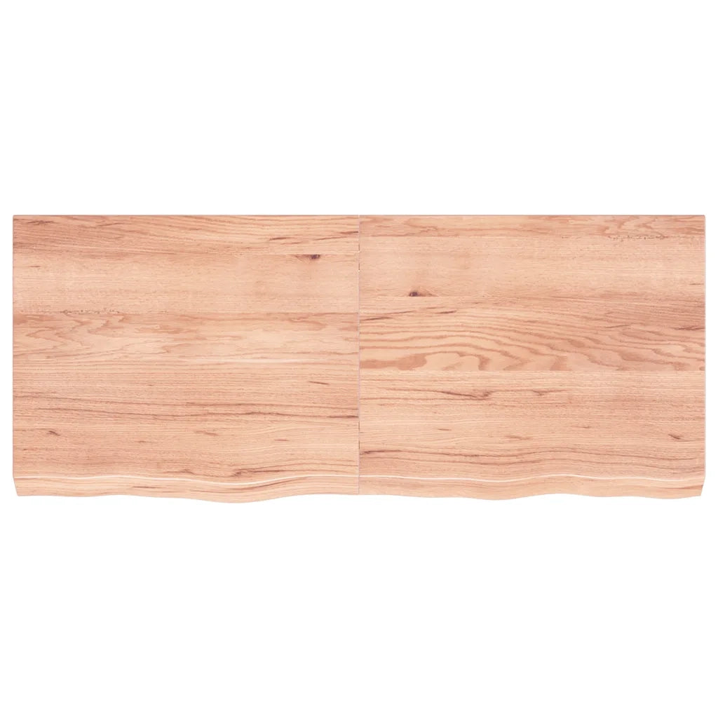 Piano Bagno Marrone 120x50x(2-6) cm Legno Massello Trattato 3156142