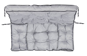 AIO FACTORY Set da giardino 120x60x50 cm Cuscini grigi impermeabili