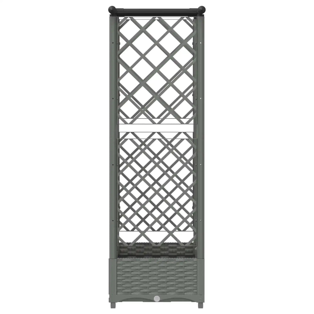 Letto Rialzato con Griglia e Tetto Grigio Chiaro PP 42032593