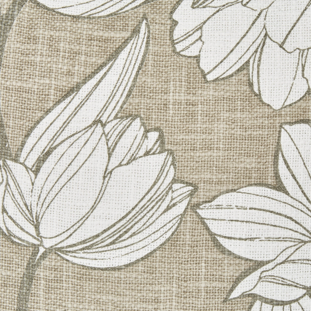 Set di 2 cuscini in cotone bianco e verde con motivo floreale e frange 45 x 45 cm con imbottitura stile boho