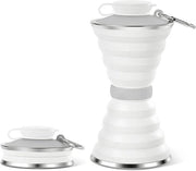 Ottica sportiva 500 ml con chiusura a karabina - borraccia BPA libera - 500 ml - bianca