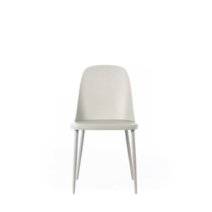 Set 4 Sedie 46x55xH80 cm in Polipropilene Tamara Grigio Chiaro