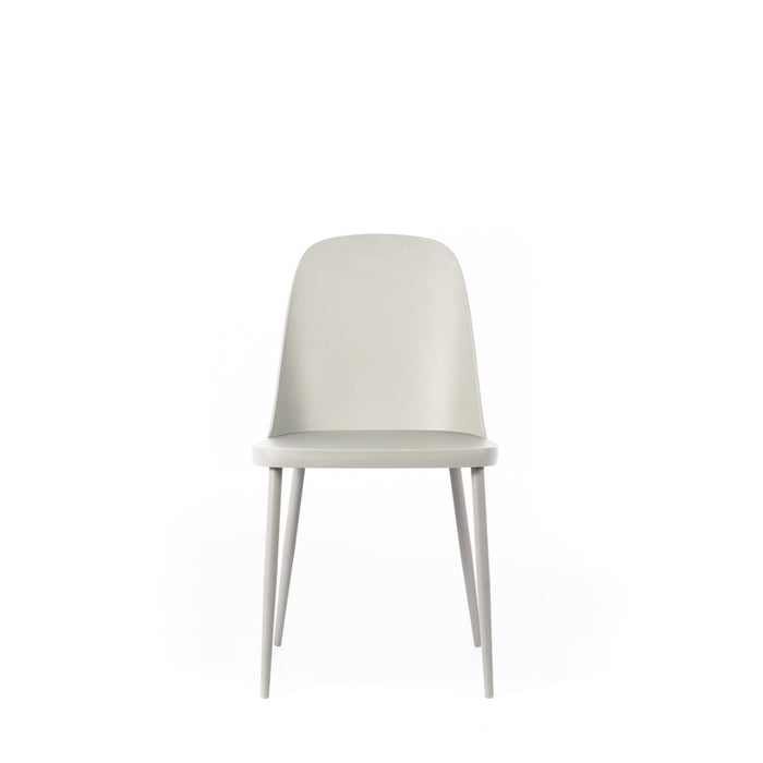 Set 4 Sedie 46x55xH80 cm in Polipropilene Tamara Grigio Chiaro