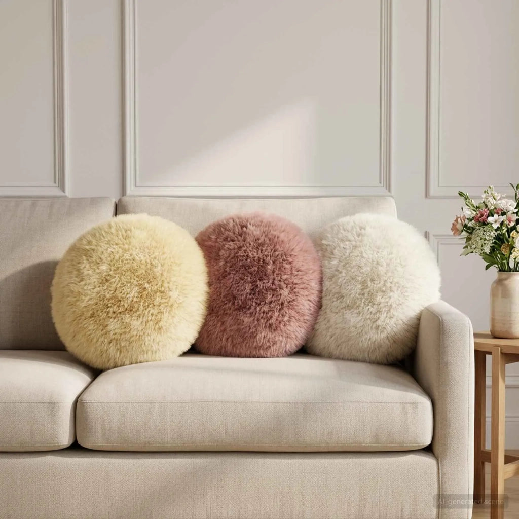 Cuscino con cuscino HEERLEN 6 pz Bianco Fleece PV 929872