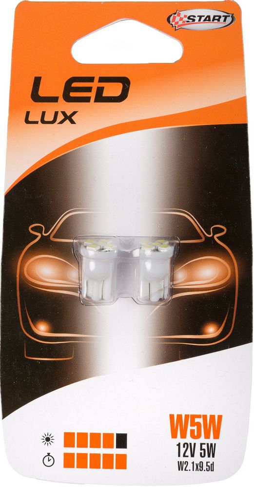 W5W Coppia di lampadine 5 Led per luci auto 12V 5W