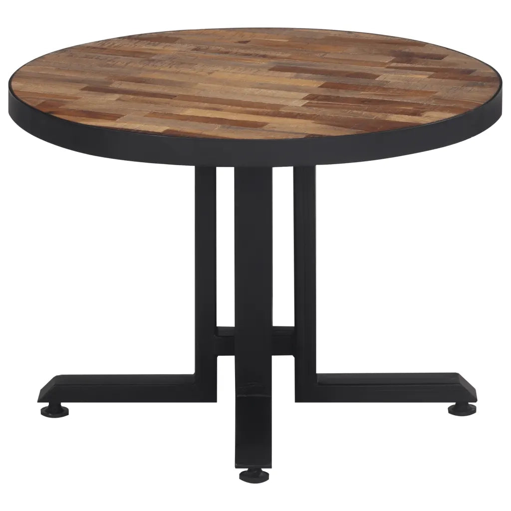 Tavolino da Salotto Rotondo Ø55x40cm Massello Teak di Recupero 358513
