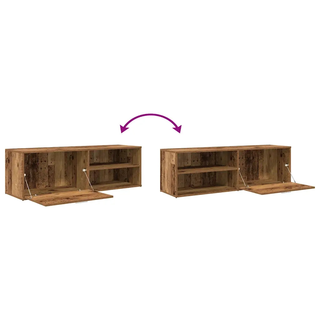 vidaXL Mobile Porta TV Legno Antico 120x34x37 cm in Legno Multistrato