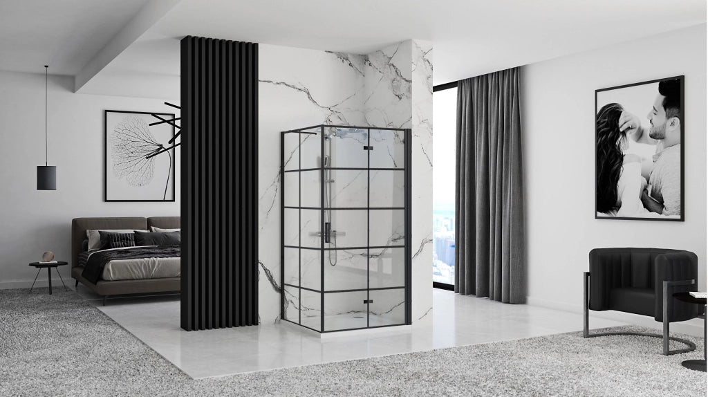 Cabina Doccia Rea Molier Black 100x90