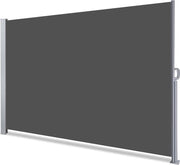 Scheletro di protezione per balcone giardino e terrazza - protezione da vento e acqua - ombreggiamento 140 x 300 cm - schermo di protezione a rullo in grigio