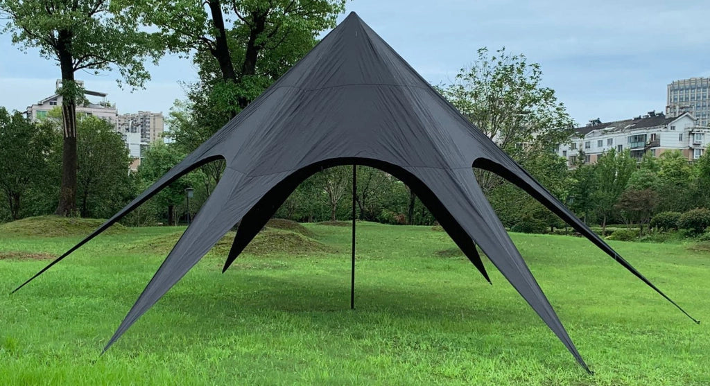 Gazebo Tendone A Stella 10 Metri diametro nero