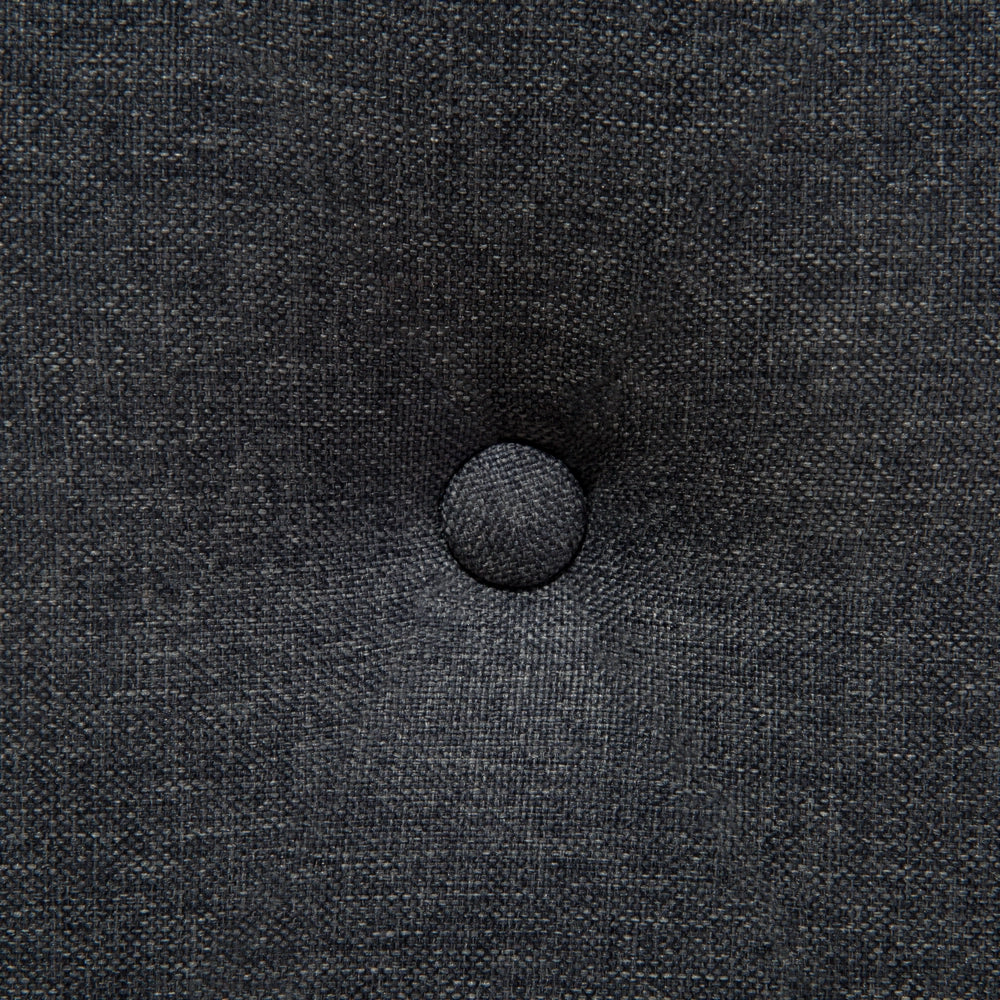 Letto a doghe Tessuto in poliestere grigio scuro Gambe in legno imbottite Testiera capitonné 160 x 200 cm Design moderno