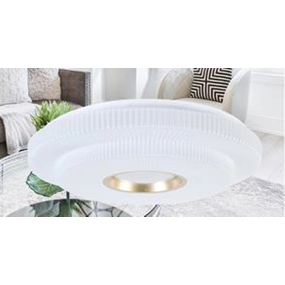 Trade Shop - Plafoniera Led Lampada Da Soffitto 45w Luce Bianco Freddo 6500k Oro Bianco 45502 -