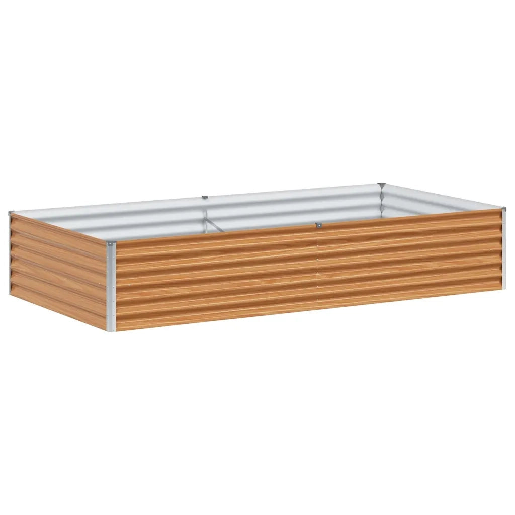 Fioriere | Cassetta per fiori | Letto rialzato da giardino 195 x 100 x 36 cm Acciaio zincato