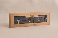 Set Accessori Da Bagno Grid Brush Gold 4 Pezzi