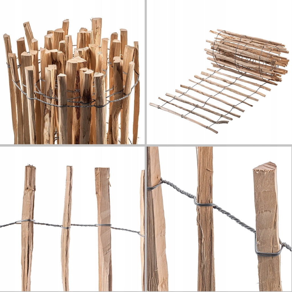 Recinzione protettiva avvolgibile KADAX Hazel Stacket Fence per giardino, 500x100 cm, altezza 7-9 cm.