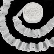 Fili di cotone per cucire - 15 metri - Fili di cotone bianco smalto - Fili ruché per cucire - Adatto per abiti e borse