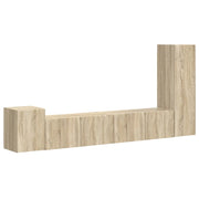 Set mobile TV 3 pz | Armadietto TV | Mobile Porta TV Rovere Sonoma Legno multistrato