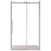 Porta Parete Doccia 130 cm 1 Anta Scorrevole in Cristallo Trasparente 8mm H195 Bonussi Selina