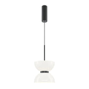 Maytoni Lampadario moderno Kyoto 1 luce LED integrato nero metallo vetro