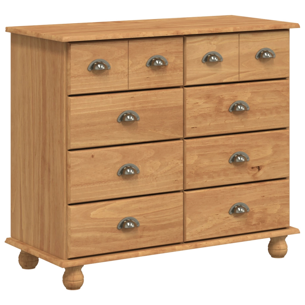 Cassettiera 'ASKIM'Marrone miele 91x40x79 cm Legno massello di pino