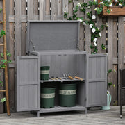 Casetta da giardino porta attrezzi 100x103x160 cm in acciaio grigio scuro con tetto inclinato