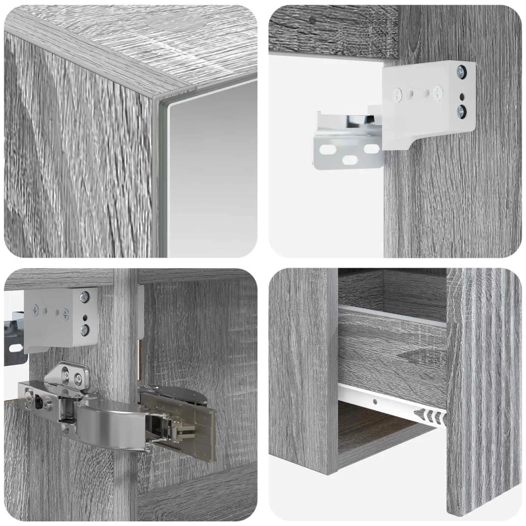 Set di Armadi da Bagno 5 pcs Sonoma grigio Legno ingegnerizzato 3406396