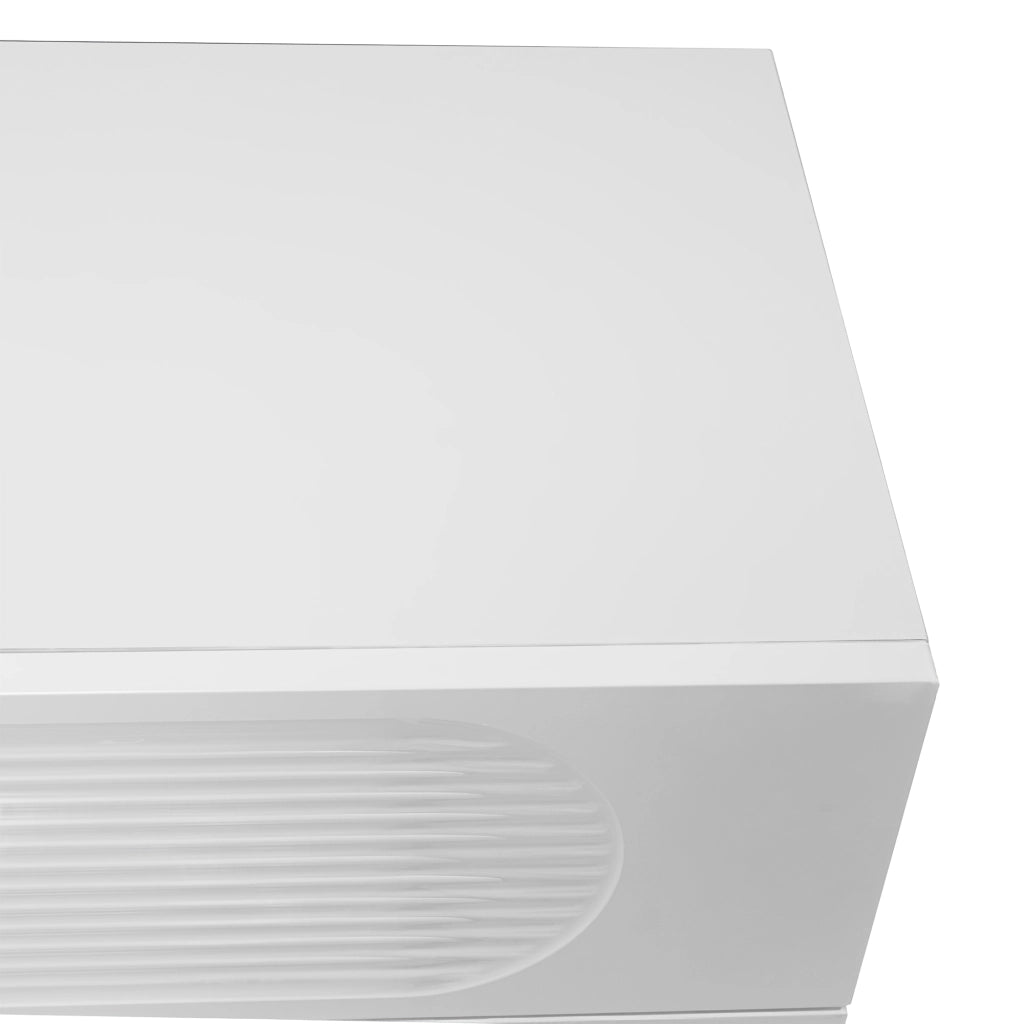 OKWISH Comò Contenitore con 4 Cassetti a Estrazione Totale Frontali Lucidi per Camera Ufficio Soggiorno 60 x 38.5 x 85 cm