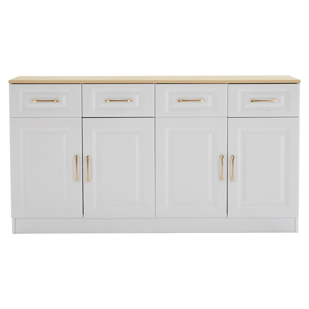 Buffet rurale - Xylo - 4cass+4porte legno bianco 140cm