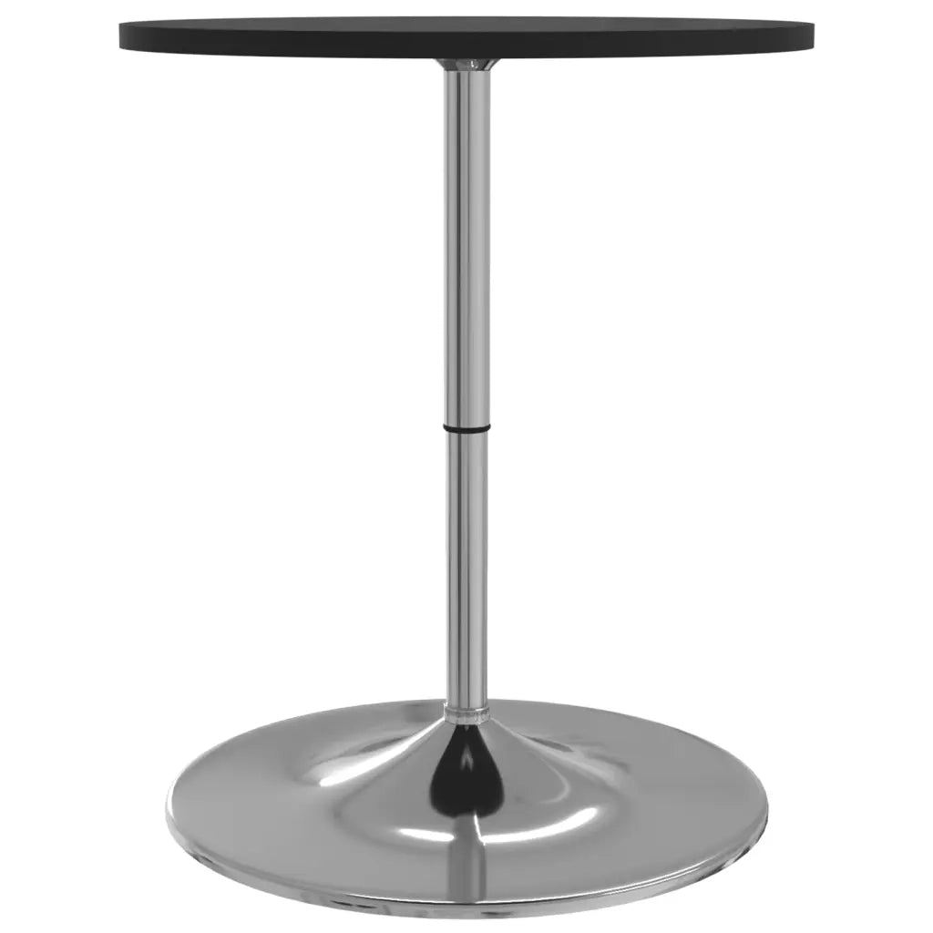 Tavolino Bar Nero 60x60x90 cm Legno Multistrato Acciaio Cromato 4007193