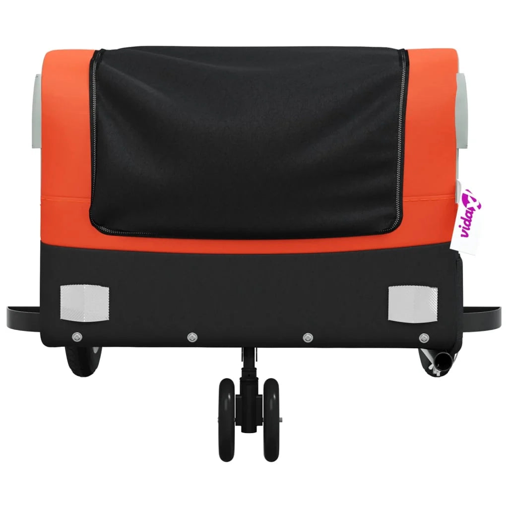 Rimorchio per trasporto biciclette capacità 30 kg ferro arancione 02_0044155