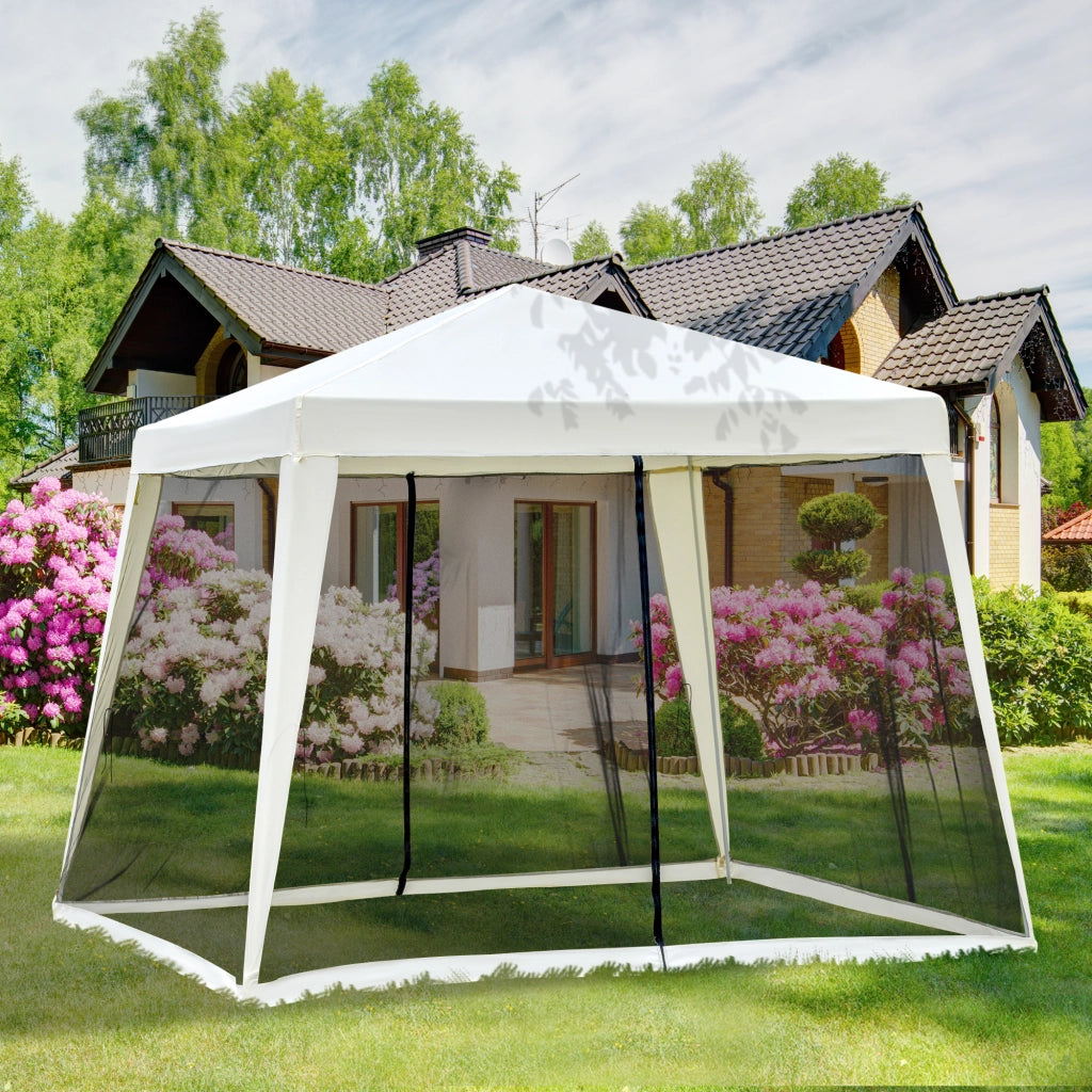 Tenda da giardino 3x3 m con zanzariera ¨C zephmum ¨C crema
