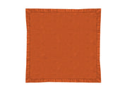 Tovaglia Cucina Soggiorno In Cotone Con Orlo A Giorno In Tinta Unita Ajour - 85x85cm - Rust
