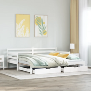 Letto Estraibile con Cassetti senza Materasso Bianco 90x200 cm 3302172