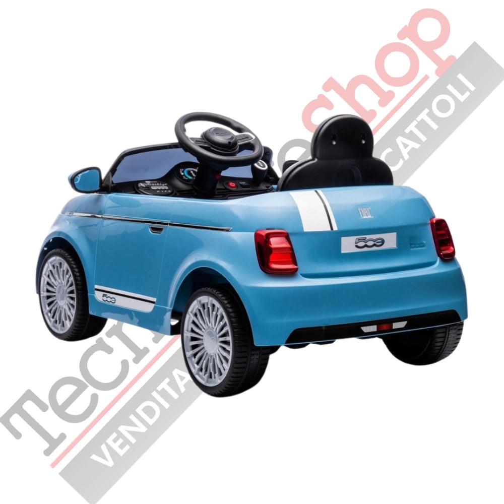 Tecnobike Shop Auto Elettrica per Bambini Fiat 500e 12V-Blu