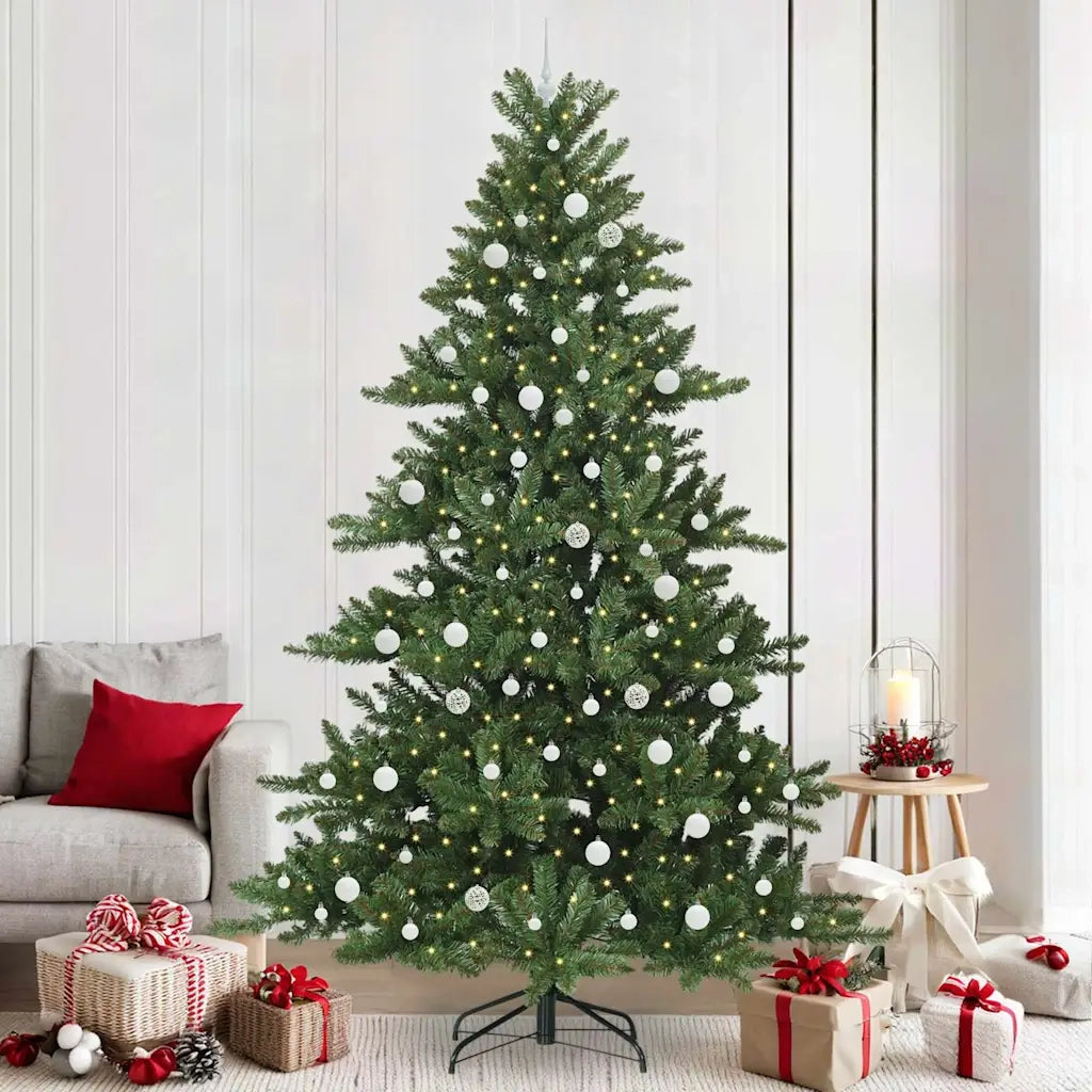 Albero di Natale Artificiale con Rami Pieghevoli Verde 240 cm