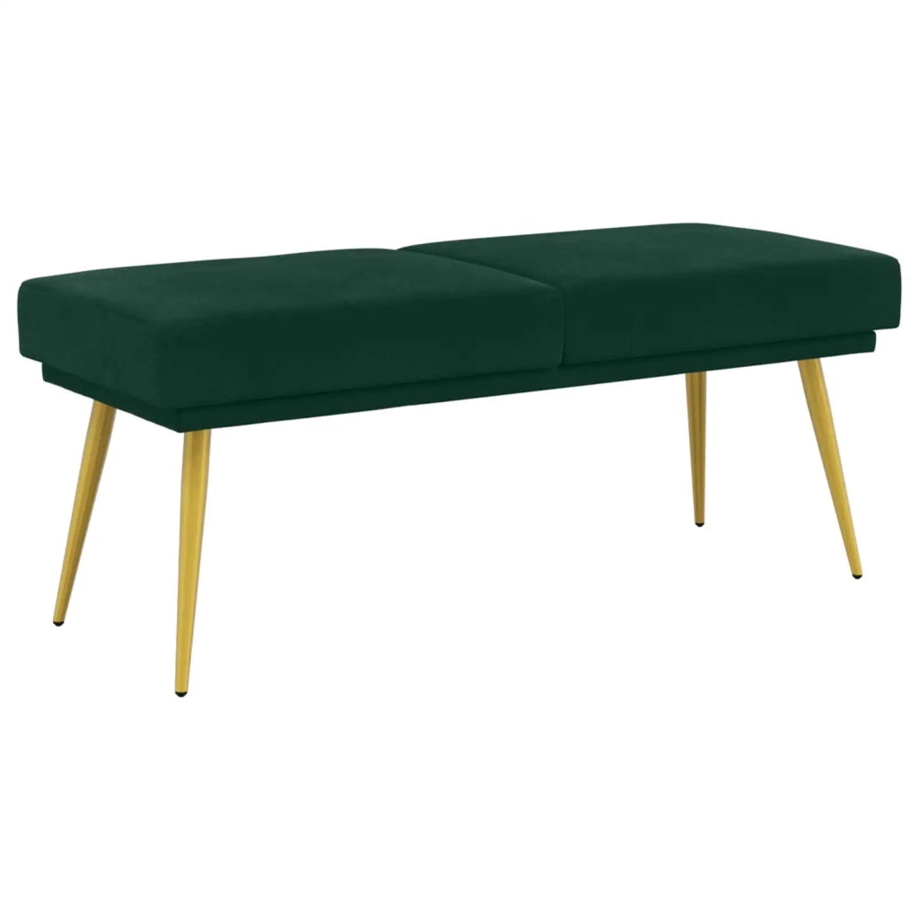 Panchina a doppio strato Verde Scuro 120 x 45 x 46 cm Velluto 42038587