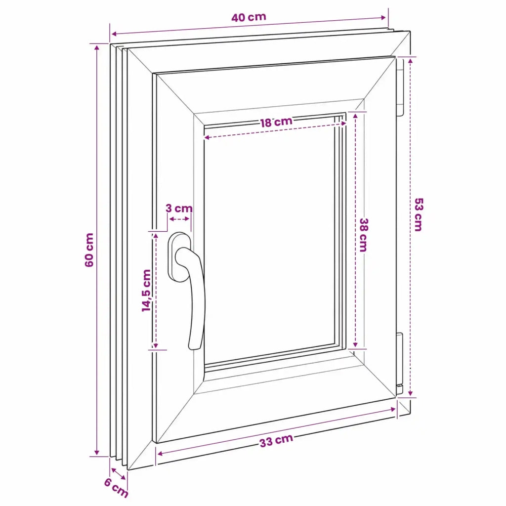 Finestra per Soffitta RISOR 40 x 60 cm PVC e Vetro 42047862