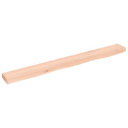 Mensole Parete | Scaffale a Parete | Ripiano a Parete 100x10x4 cm Legno Massello Rovere Non Trattato