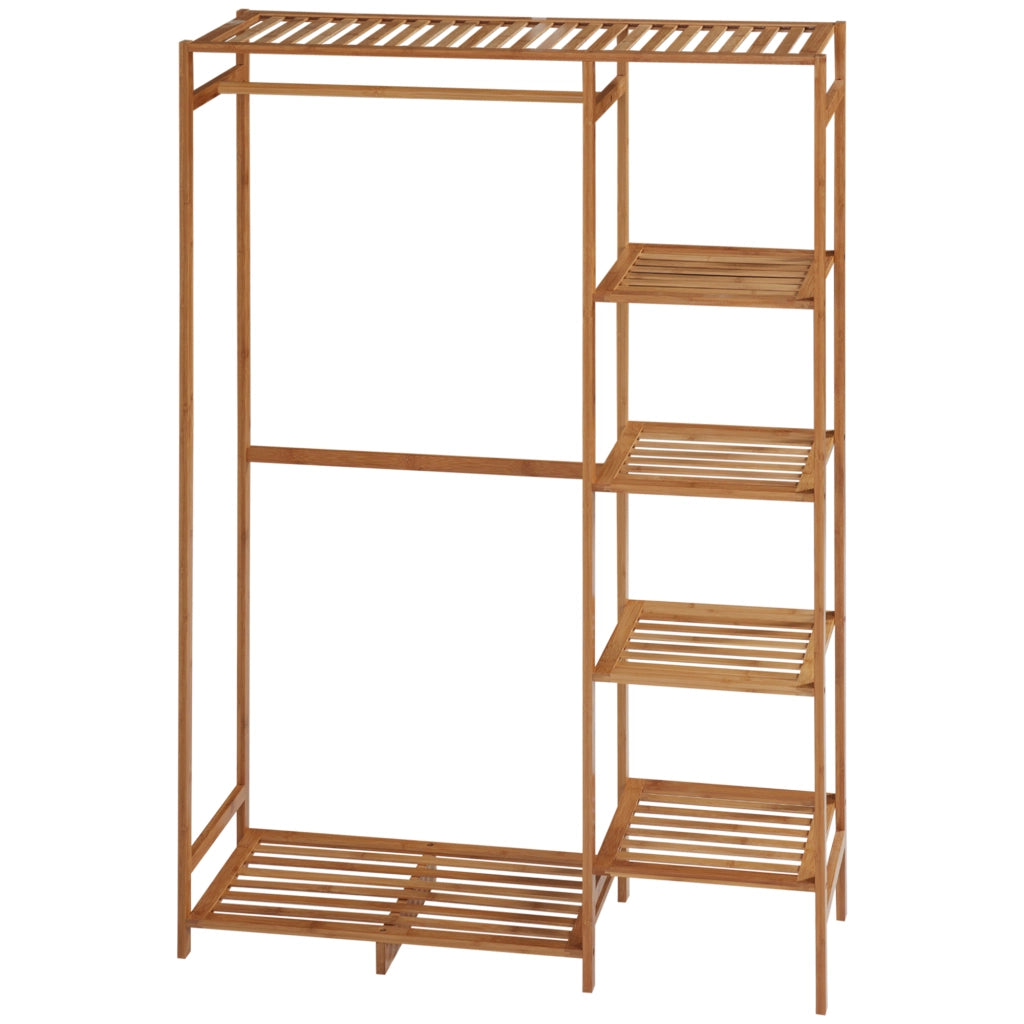 Appendiabiti in Bamb¨´ con Ripiani e Ganci ¨C Zephmum ¨C 90x30x145 cm